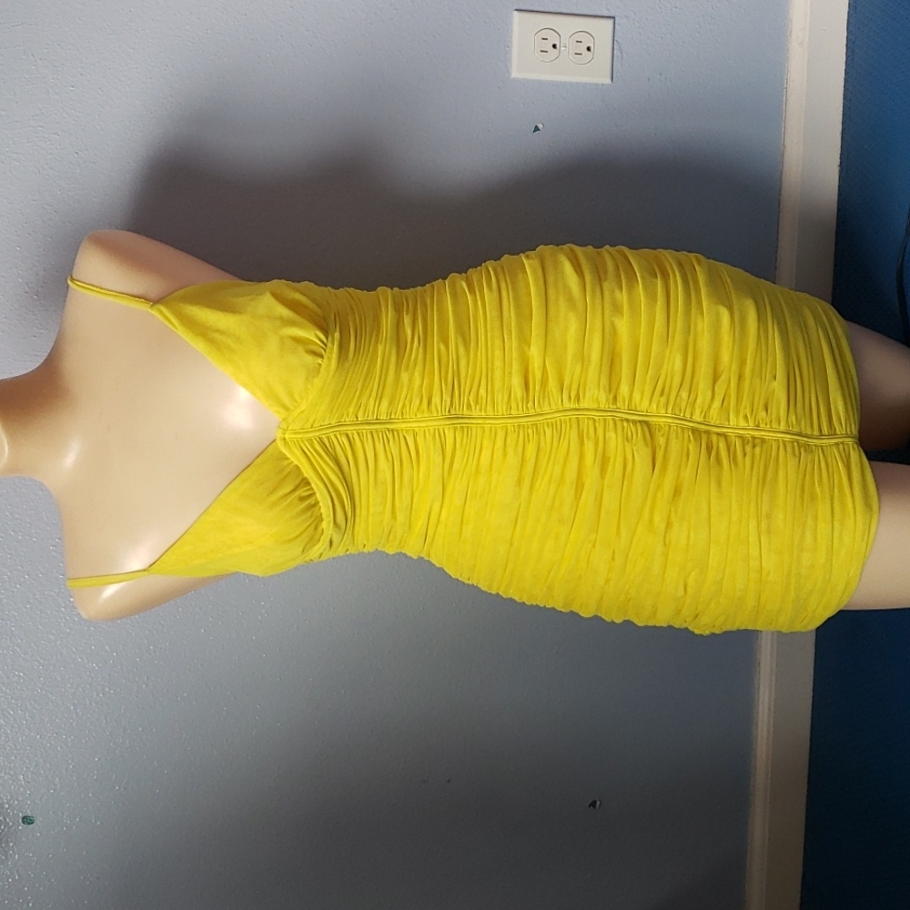 NEW Mistress Rocks Yellow Cocktail Fitted Dress